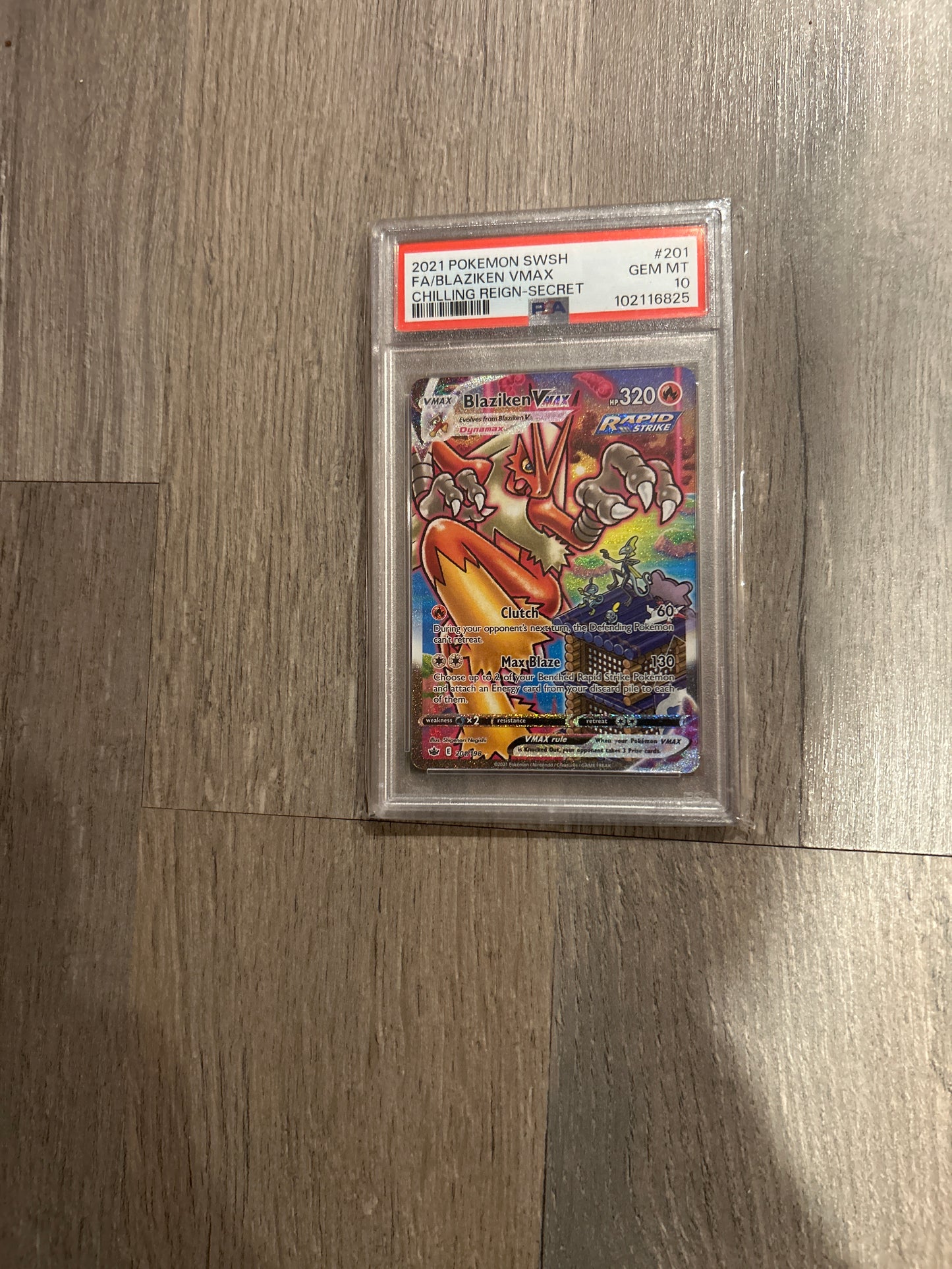Blaziken Vmax 201 Chilling Reign PSA 10