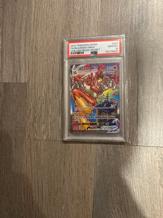 Blaziken Vmax 201 Chilling Reign PSA 10